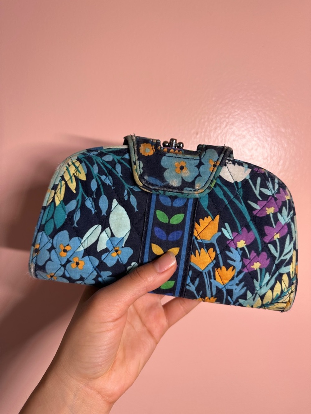 Vera Bradley Midnight Blues Clutch Floral Wallet